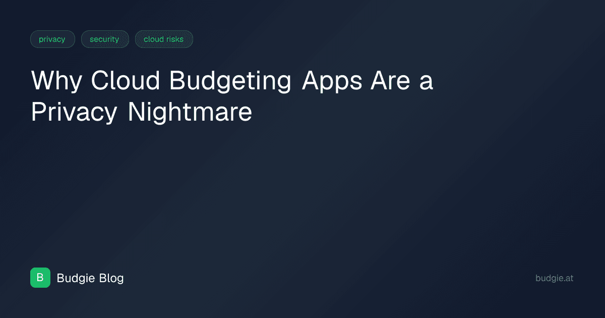 Why Cloud Budgeting Apps Are a Privacy Nightmare