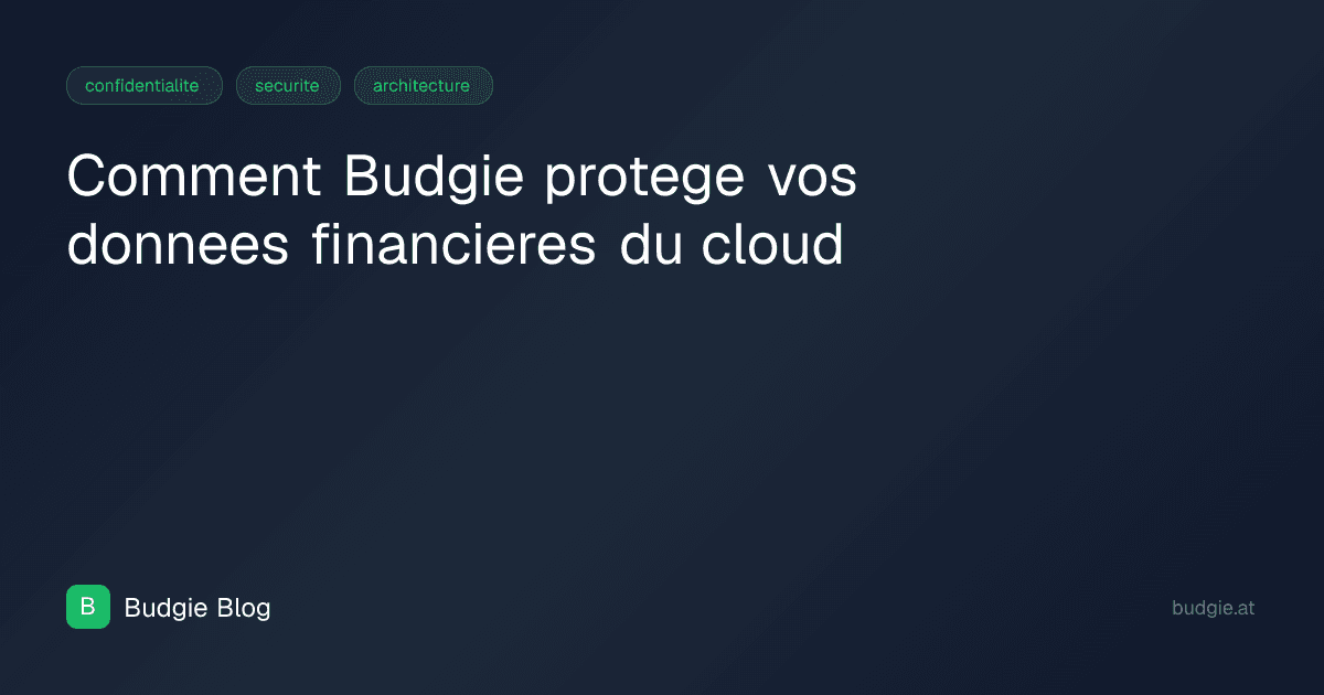 Comment Budgie protege vos donnees financieres du cloud