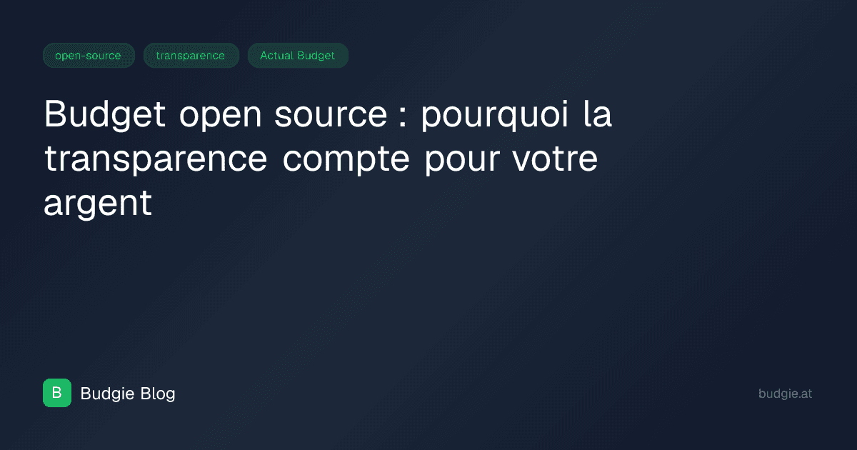 Budget open source : pourquoi la transparence compte pour votre argent